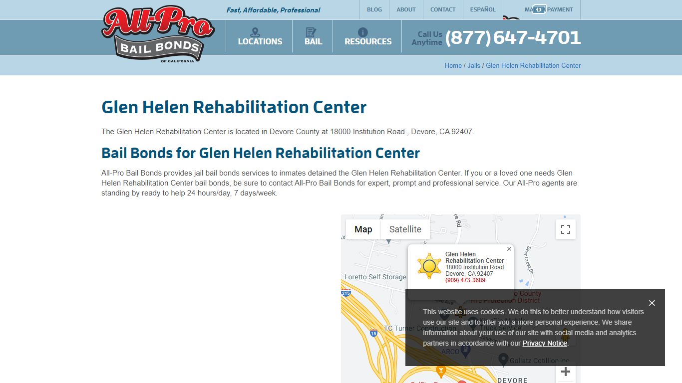 Glen Helen Rehabilitation Center - All-Pro Bail Bonds